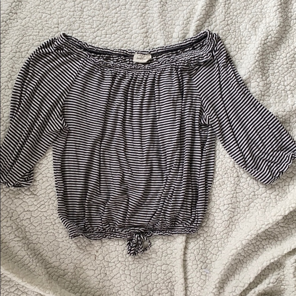 Cinched striped top